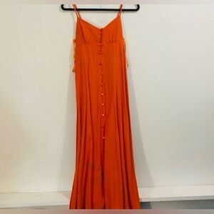 Monteau Sleeveless Button-Down Maxi Dress Size Medium